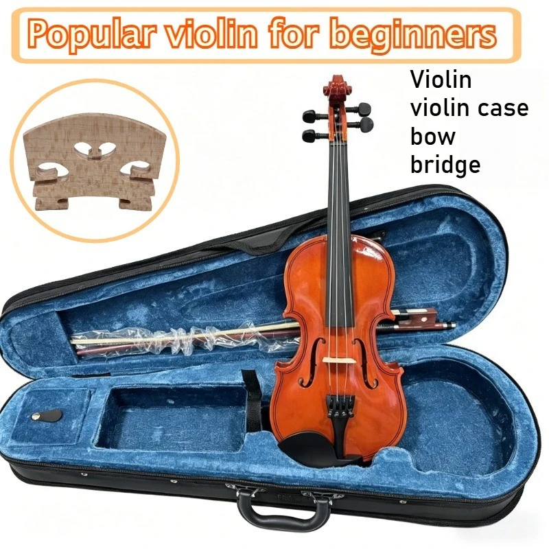 High-quality glossy handmade violin equipped with a case bow and bridge Suitable for both beginners and professionals
High-quality glossy handmade violin equipped with a case bow and bridge Suitable for both beginners and professionals