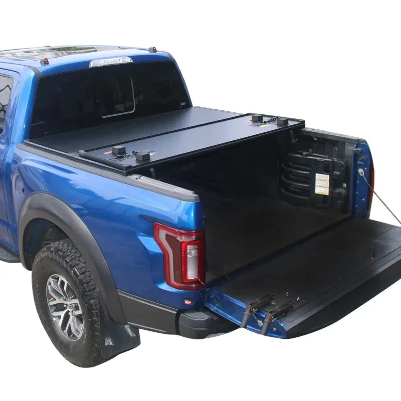 Auto Parts Aluminum Alloy Truck Bed Cover Tri-fold Den Tonneau Cover for F150 F250
Auto Parts Aluminum Alloy Truck Bed Cover Tri-fold Den Tonneau Cover for F150 F250