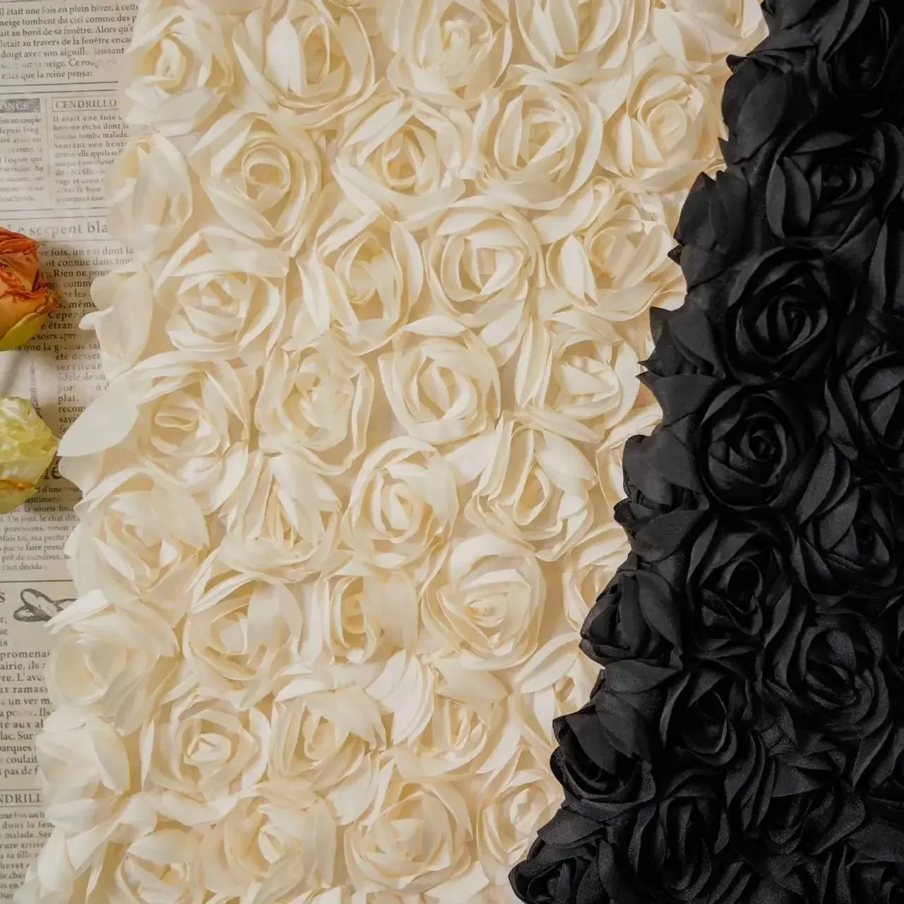 High-quality Korean-style 3D large rose embroidered fabric for wedding dresses stage costumes DIY sewing designer fabrics
High-quality Korean-style 3D large rose embroidered fabric for wedding dresses stage costumes DIY sewing designer fabrics