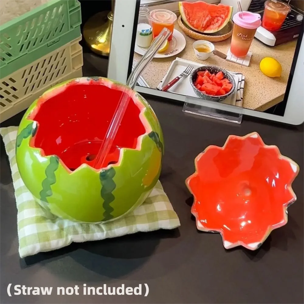 New Cartoon Watermelon Bowl With Lid Microwave Safe Ceramic Bowl Large Capacity Eco-Friendly Fruit Bowl Home
New Cartoon Watermelon Bowl With Lid Microwave Safe Ceramic Bowl Large Capacity Eco-Friendly Fruit Bowl Home