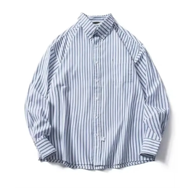 Spring classic Japanese fresh striped shirt Loose long sleeve casual shoulder lapel top shirt for men size 2XL
Spring classic Japanese fresh striped shirt Loose long sleeve casual shoulder lapel top shirt for men size 2XL