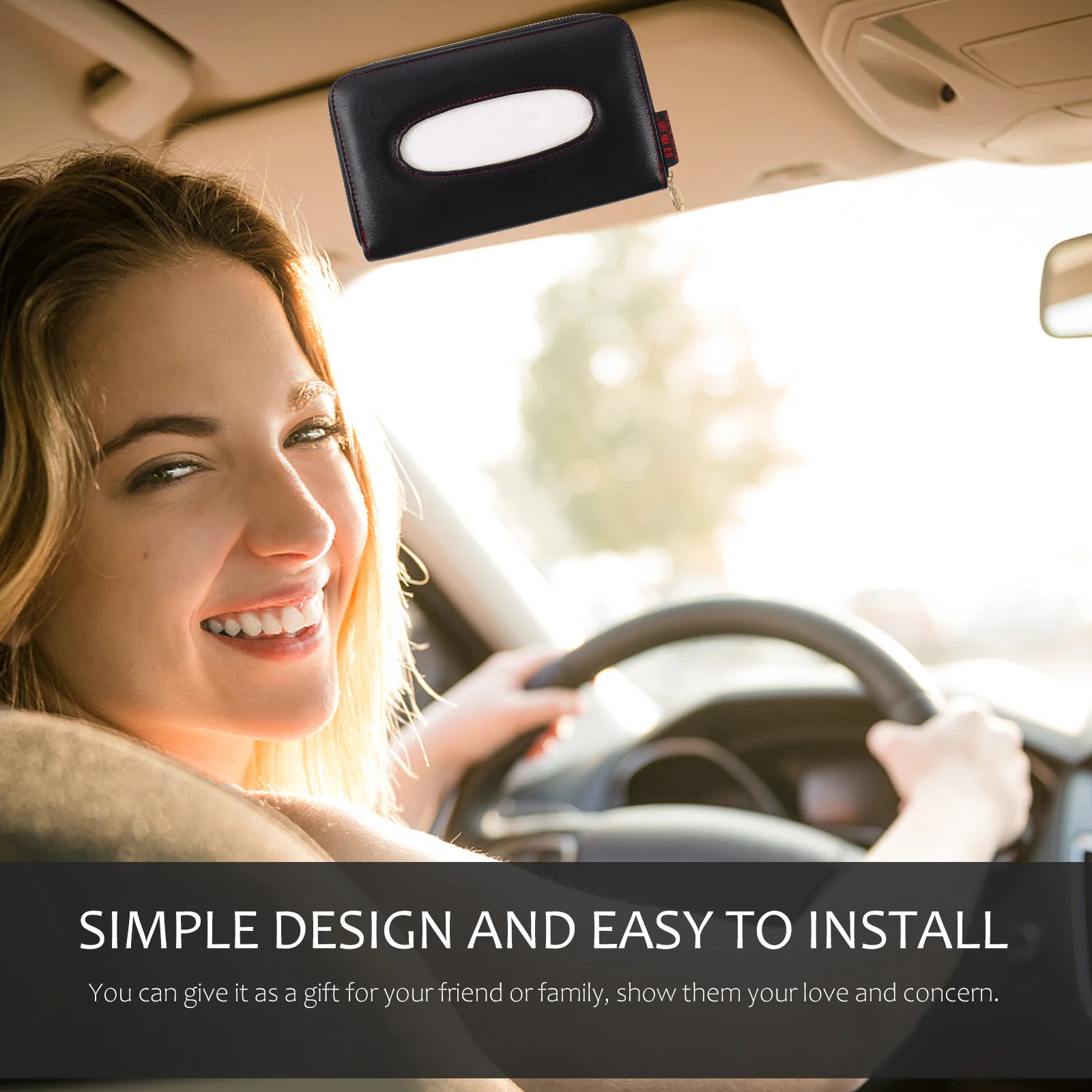 Sun Visor Tissue Box Black Hanging Car Napkin Storage Compact Organizer for Auto Interior Decoration Use
Sun Visor Tissue Box Black Hanging Car Napkin Storage Compact Organizer for Auto Interior Decoration Use