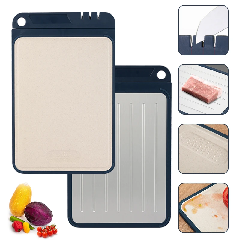 304 Stainless Steel Defrosting Tray Household Kitchen Chopping Board Defrosting Cutting Board with Sharpener
304 Stainless Steel Defrosting Tray Household Kitchen Chopping Board Defrosting Cutting Board with Sharpener