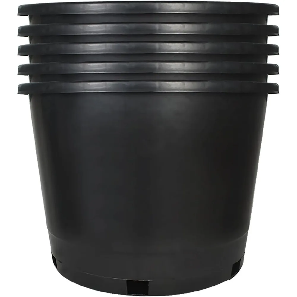 5 Pack 25 Gallon Black Round Plant Nursery Pot for Indoor Outdoor Plants Seedlings Vegetables
5 Pack 25 Gallon Black Round Plant Nursery Pot for Indoor Outdoor Plants Seedlings Vegetables