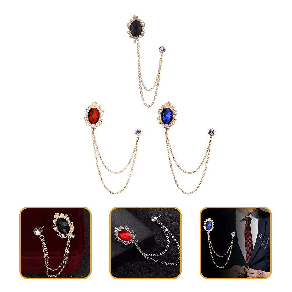 3 Pcs Tassel Men Accessories Jewelry Brooch Lapel Pin Tie Chain for Men Suit Accessories Prom Mens Chest Decorative
3 Pcs Tassel Men Accessories Jewelry Brooch Lapel Pin Tie Chain for Men Suit Accessories Prom Mens Chest Decorative