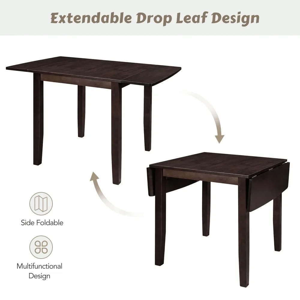 3-Piece Wood Drop Leaf Breakfast Nook Dining Table Set with 2 X-back Chairs for Small Places, Espresso, Dining Room Sets
3-Piece Wood Drop Leaf Breakfast Nook Dining Table Set with 2 X-back Chairs for Small Places, Espresso, Dining Room Sets