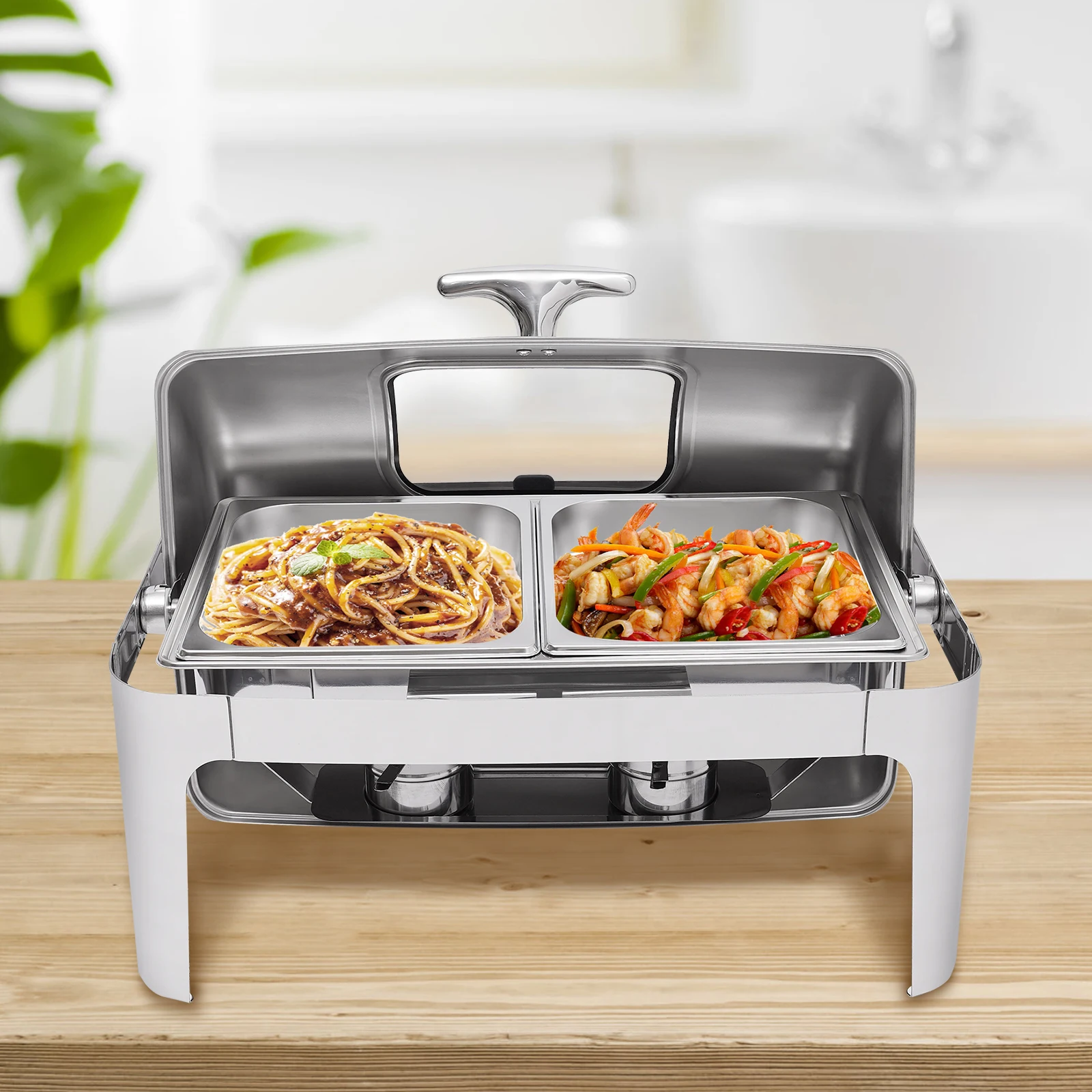 Buffet Food Roll Top Chafing Dish Servers and Warmers with Cover 3 Pans for Buffet Commercial Food Warmer Steam Table
Buffet Food Roll Top Chafing Dish Servers and Warmers with Cover 3 Pans for Buffet Commercial Food Warmer Steam Table