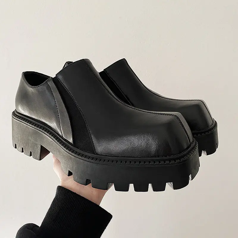 Vintage Square Toe Leather Shoes Short Boots Men's Leg Thick Bottom Platform Bottom Increased Casual Derby Shoes Dark Style Brit
Vintage Square Toe Leather Shoes Short Boots Men's Leg Thick Bottom Platform Bottom Increased Casual Derby Shoes Dark Style Brit