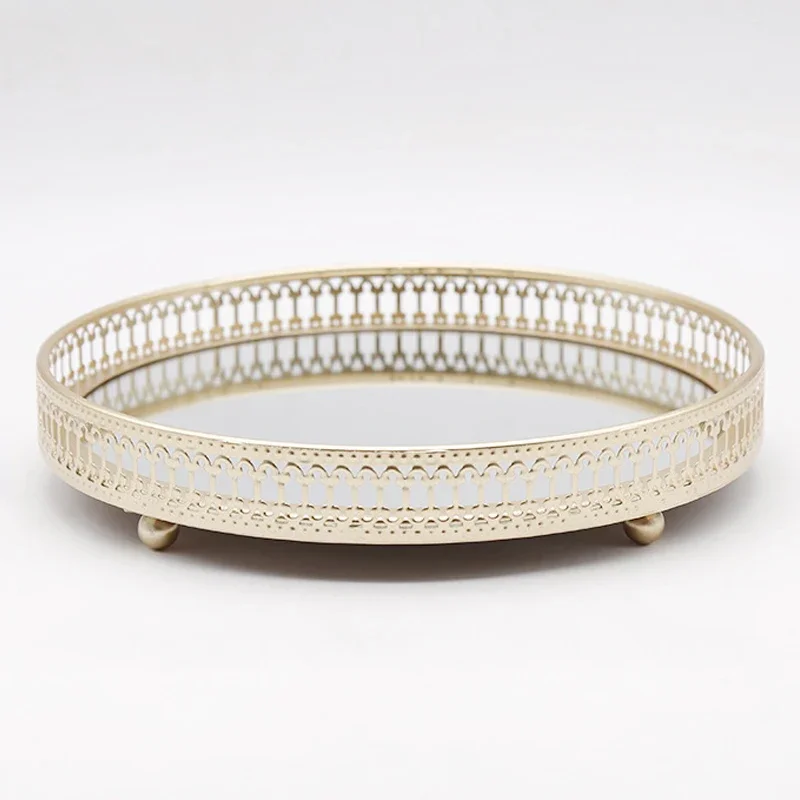 Nordic Light Luxury Style Golden Wrought Iron Glass Mirror Base Tray Living Room Desktop Jewelry Tray Household Storage Tray
Nordic Light Luxury Style Golden Wrought Iron Glass Mirror Base Tray Living Room Desktop Jewelry Tray Household Storage Tray