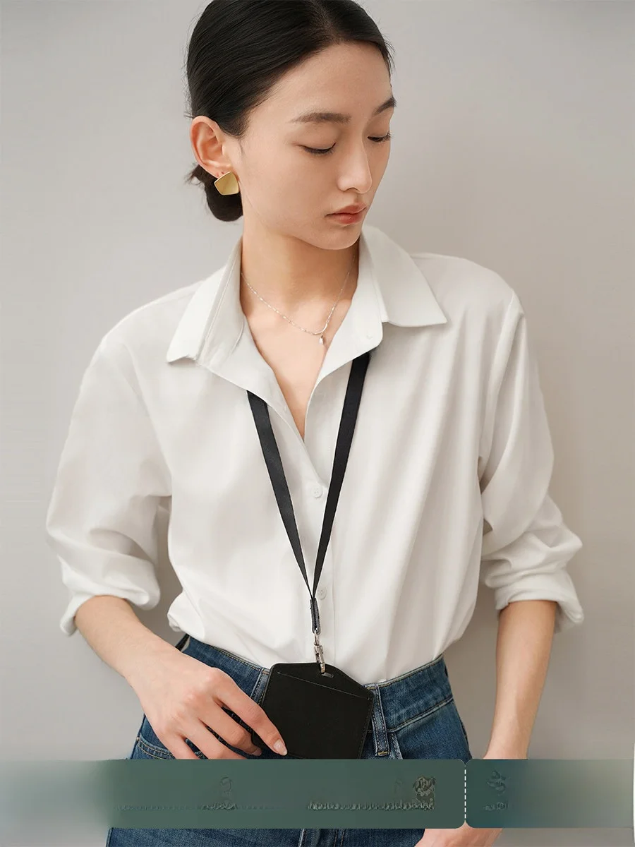 Achu Stylish Loose Women's White Shirt Spring Summer Commute Workwear Long Sleeve Classic Collar No Pocket Fitted Shape
Achu Stylish Loose Women's White Shirt Spring Summer Commute Workwear Long Sleeve Classic Collar No Pocket Fitted Shape