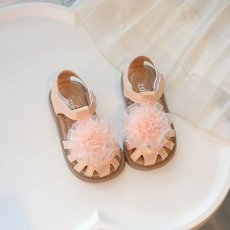 Girls Sandals Hollowed-out Kids Beach Shoes Lace Flowers 2025 Summer New Children Princess Shoes T-strap Hook&loop Soft Sole
Girls Sandals Hollowed-out Kids Beach Shoes Lace Flowers 2025 Summer New Children Princess Shoes T-strap Hook&loop Soft Sole