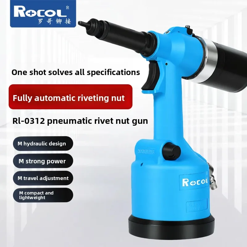 Rocol 0312K Fully Automatic Pneumatic Rivet Nut Gun Industrial-Grade Stainless Steel Rivet Gun
Rocol 0312K Fully Automatic Pneumatic Rivet Nut Gun Industrial-Grade Stainless Steel Rivet Gun