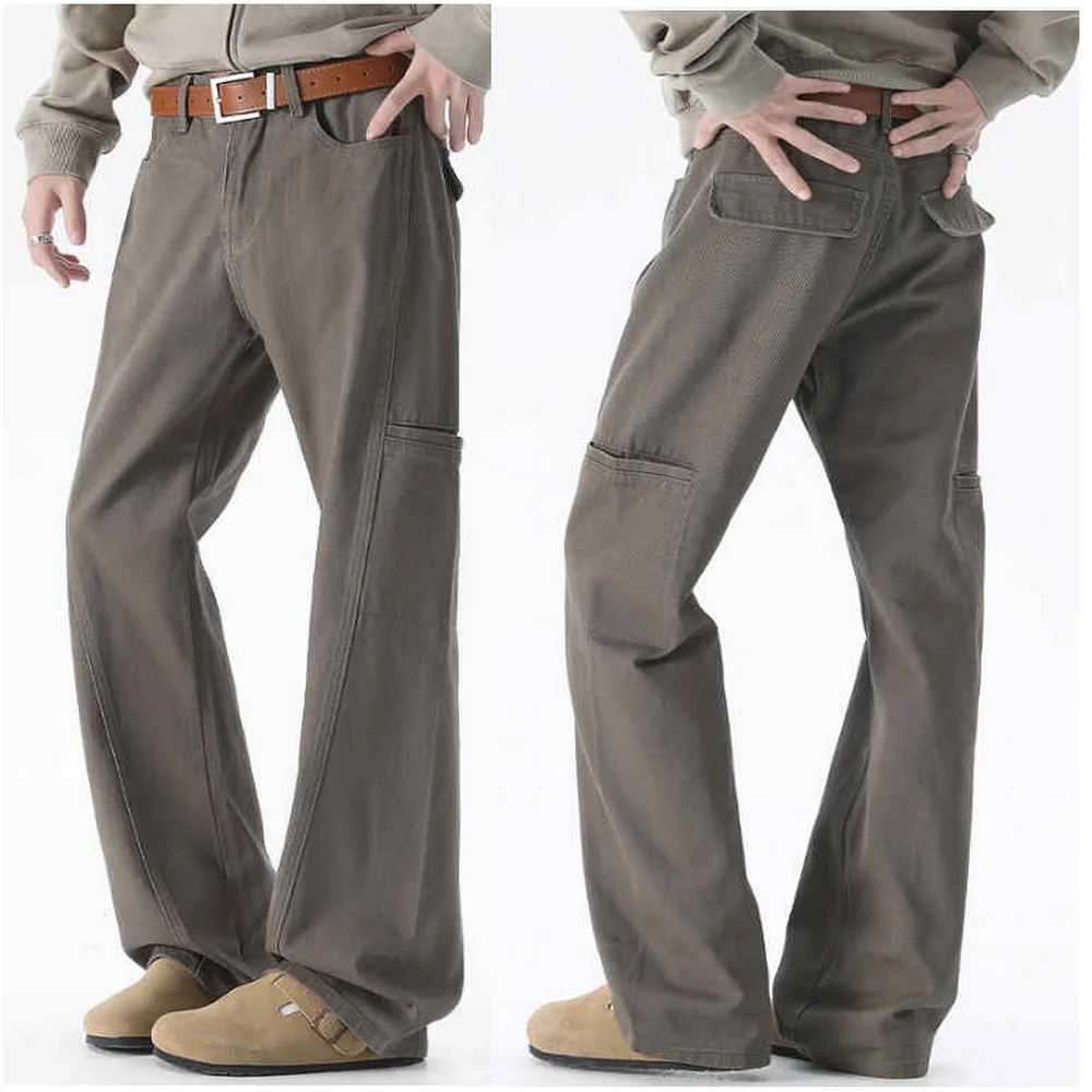 American Retro Cargo Pants Loose Washed Jeans High Street Large Pocket Decoration Casual Trousers
American Retro Cargo Pants Loose Washed Jeans High Street Large Pocket Decoration Casual Trousers
