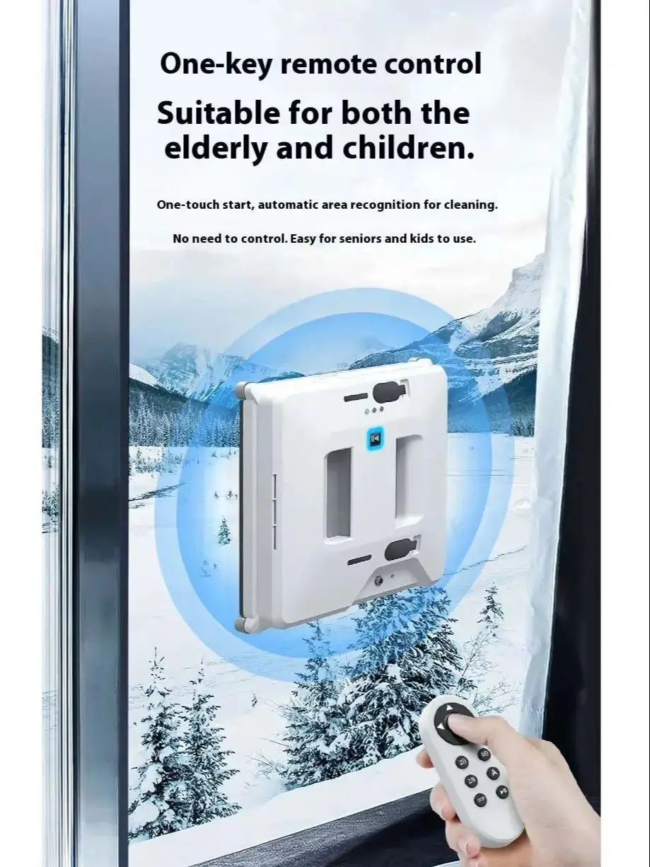 Hengkesen New Generation Upgraded Smart Window Cleaning Robot Fully Automatic Electric Glass Cleaning Window Remote Control Window Cleaner Automatic Water Spray Suitable for Window Glass, Exterior Windows, Etc
Hengkesen New Generation Upgraded Smart Window Cleaning Robot Fully Automatic Electric Glass Cleaning Window Remote Control Window Cleaner Automatic Water Spray Suitable for Window Glass, Exterior Windows, Etc