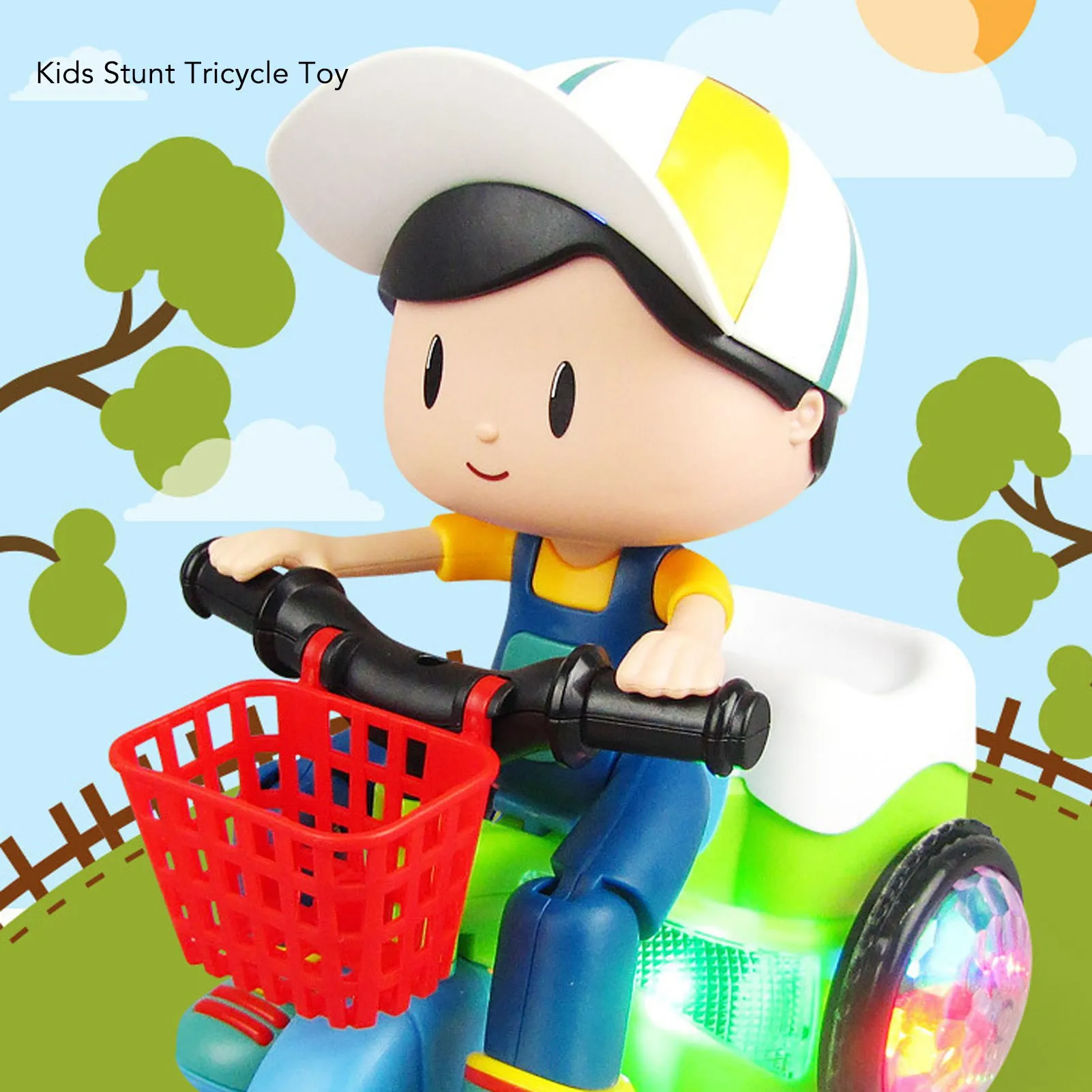ZK20 Baby Electric Tricycle Toy Cool Sound Rotating Light Universal Wheels Cartoon Stunt Vehicle Toy
ZK20 Baby Electric Tricycle Toy Cool Sound Rotating Light Universal Wheels Cartoon Stunt Vehicle Toy