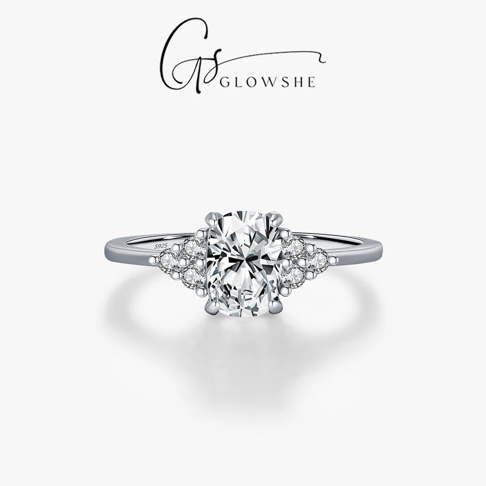 Glowshe 100% 925 Sterling Silver Moissanite Ring High Quality Luxury Jewelry Engagement Proposal Ring Women's Elegant Gift
Glowshe 100% 925 Sterling Silver Moissanite Ring High Quality Luxury Jewelry Engagement Proposal Ring Women's Elegant Gift