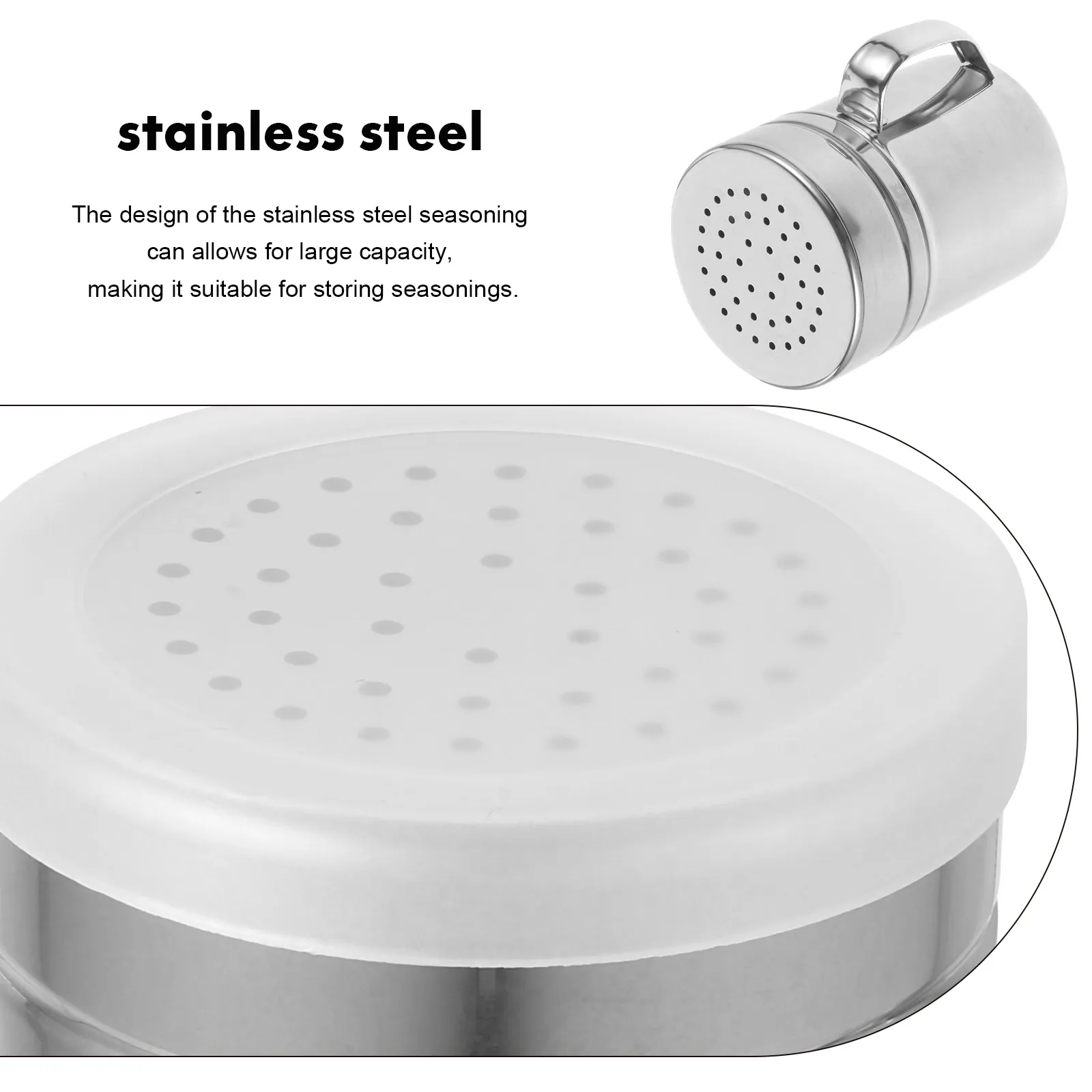 Stainless Steel Seasoning Canister Medium Size Large Capacity with Handle Powder Shaker Sugar Chocolate Coffee Sifter Reusable
Stainless Steel Seasoning Canister Medium Size Large Capacity with Handle Powder Shaker Sugar Chocolate Coffee Sifter Reusable