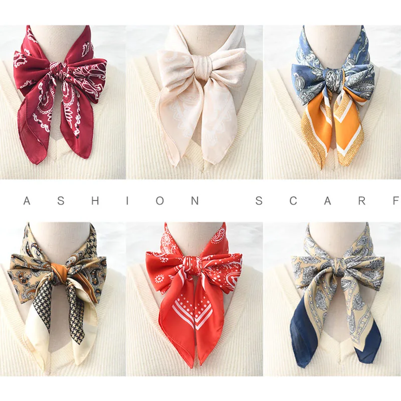Ladies Handkerchiefs Hair Silk Scarf 70*70cm Print Satin Square Silk Scarves Shawls Women Luxury Brand Designer Hijab Headband
Ladies Handkerchiefs Hair Silk Scarf 70*70cm Print Satin Square Silk Scarves Shawls Women Luxury Brand Designer Hijab Headband
