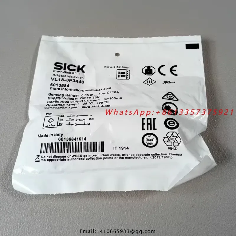 Brand New 6013584 VL18-3F3440 NEW Packaging for Plc
Brand New 6013584 VL18-3F3440 NEW Packaging for Plc