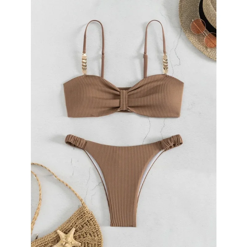 Solid Bikini Push Up Swimsuit Women Metal Bead Suspender Triangle Micro Bikini Summer 2025 New Sexy Split Bathing Suit Two Piece
Solid Bikini Push Up Swimsuit Women Metal Bead Suspender Triangle Micro Bikini Summer 2025 New Sexy Split Bathing Suit Two Piece