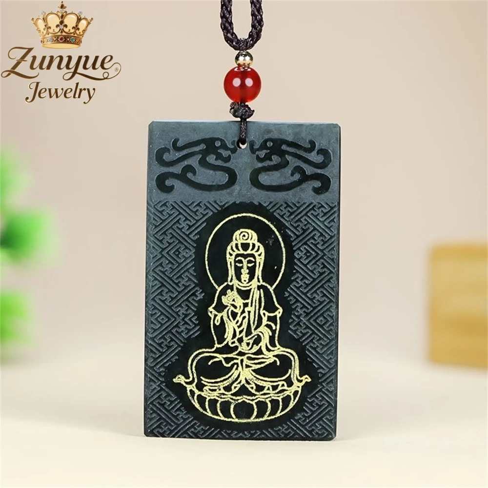 Natural Hetian Qingyu Guanyin Bodhisattva Universal Salvation Pendant Double Sided Carving Popular Fashion Jewelry Holiday Gifts
Natural Hetian Qingyu Guanyin Bodhisattva Universal Salvation Pendant Double Sided Carving Popular Fashion Jewelry Holiday Gifts