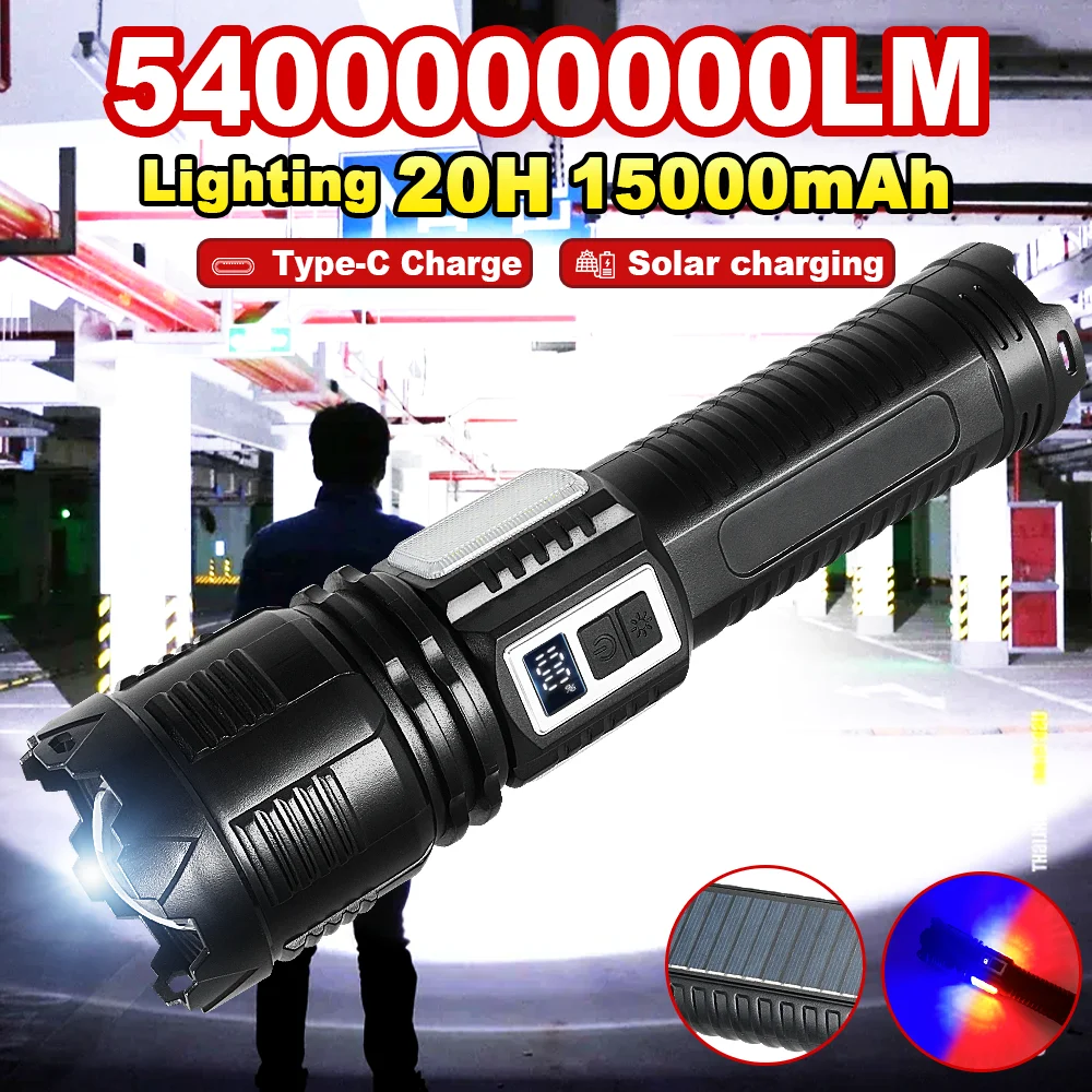 54000000LM Сверхмощный фонарик 1000WLED Супер яркий тактический фонарь для кемпинга Встроенный перезаряжаемый фонарик 15000 мАч,Solar + Type-C,фонарик аккумуляторный,фонарик аккумуляторный мощный
54000000LM Сверхмощный фонарик 1000WLED Супер яркий тактический фонарь для кемпинга Встроенный перезаряжаемый фонарик 15000 мАч,Solar + Type-C,фонарик аккумуляторный,фонарик аккумуляторный мощный
