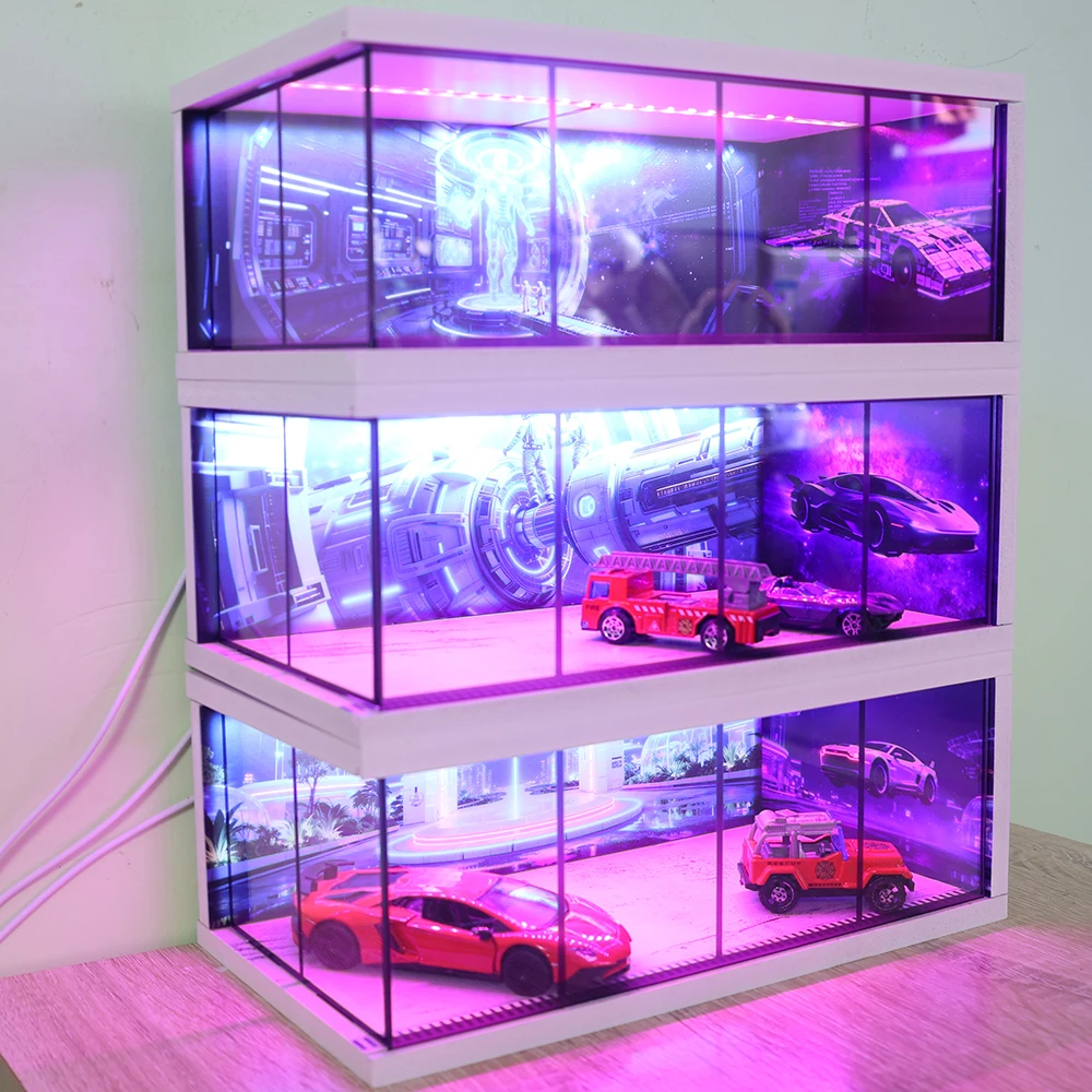 1/64 Diorama Car Parking Lot Model LED Illumination Vintage Red Brick Car Garage Display Scene Miniatures Model Toys Box
1/64 Diorama Car Parking Lot Model LED Illumination Vintage Red Brick Car Garage Display Scene Miniatures Model Toys Box