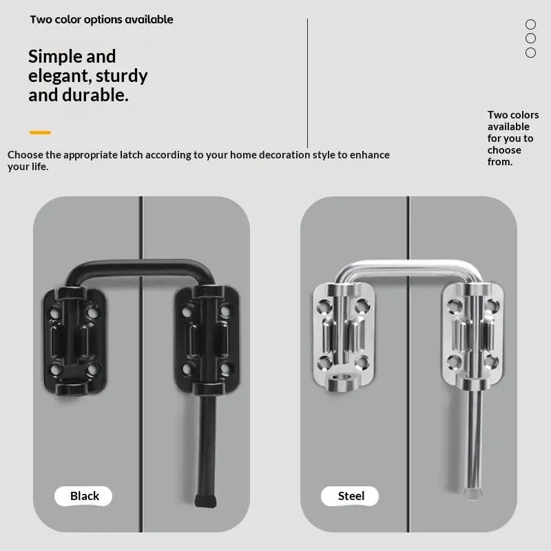 1Set Stainless Steel Gate Latch Lock 110x60mm 90/180 Degree Non-Perforated Silver Black For Door Fence Cabinet Hardware
1Set Stainless Steel Gate Latch Lock 110x60mm 90/180 Degree Non-Perforated Silver Black For Door Fence Cabinet Hardware