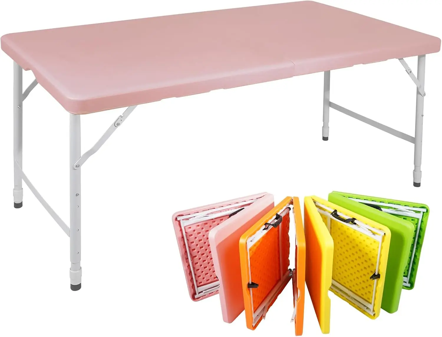 4 FT Folding Table with Carry Handle, Portable Pink Rectangle Foldable Table for Indoor/Outdoor
4 FT Folding Table with Carry Handle, Portable Pink Rectangle Foldable Table for Indoor/Outdoor
