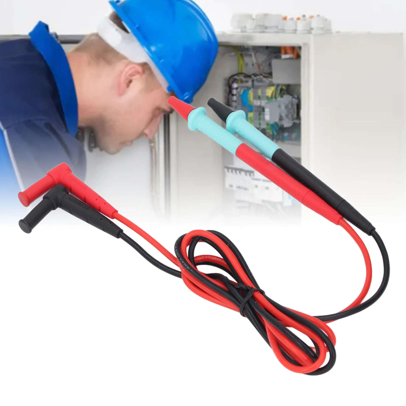 Multimeter Test Line Kit High Safety Rating Silicone Portable 1m Cable Length Compact Electrician Test Leads Kit for Industry