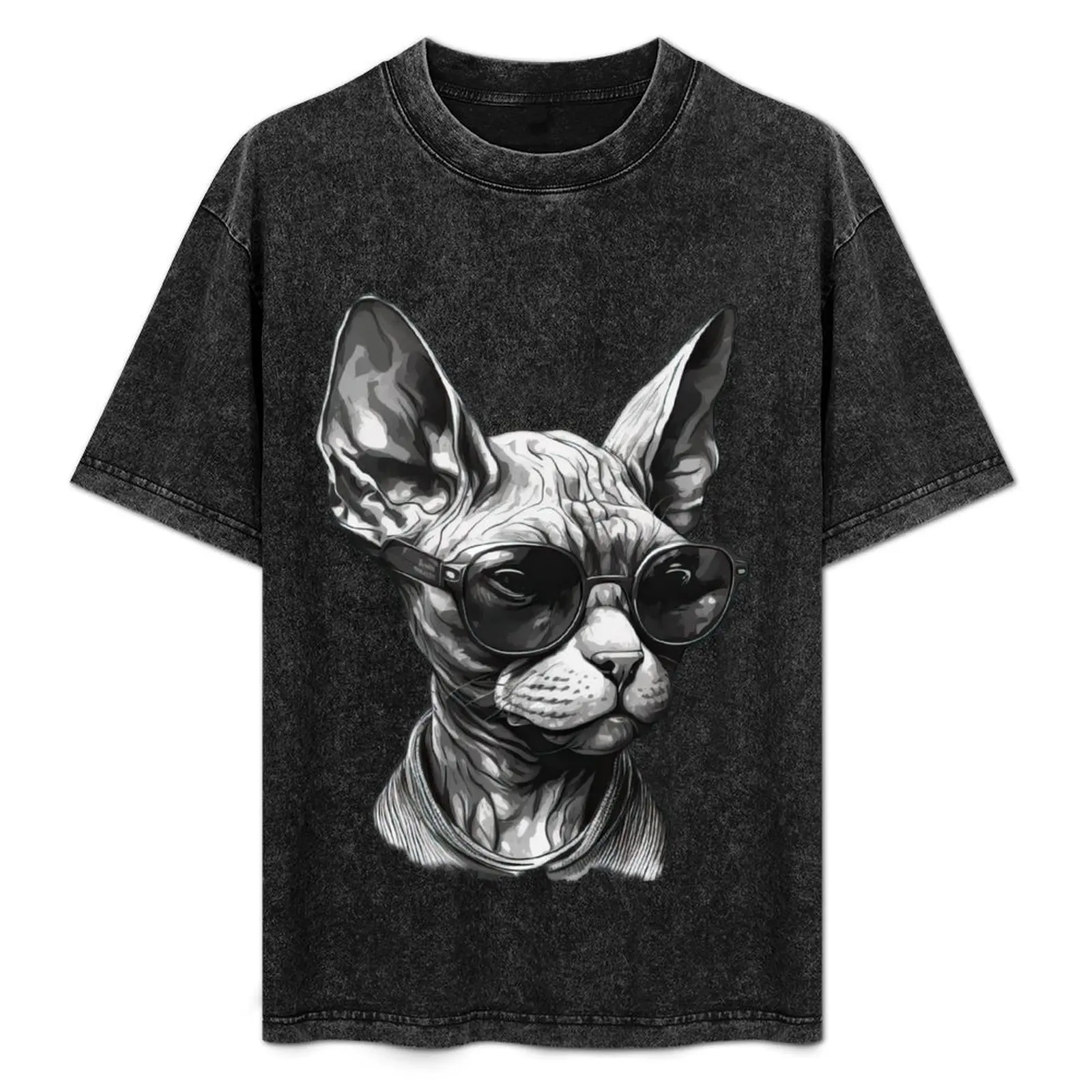 Cool Sphynx Cat Wearing Sunglasses T-Shirt Soft Touch Basic Cotton T-Shirt
Cool Sphynx Cat Wearing Sunglasses T-Shirt Soft Touch Basic Cotton T-Shirt