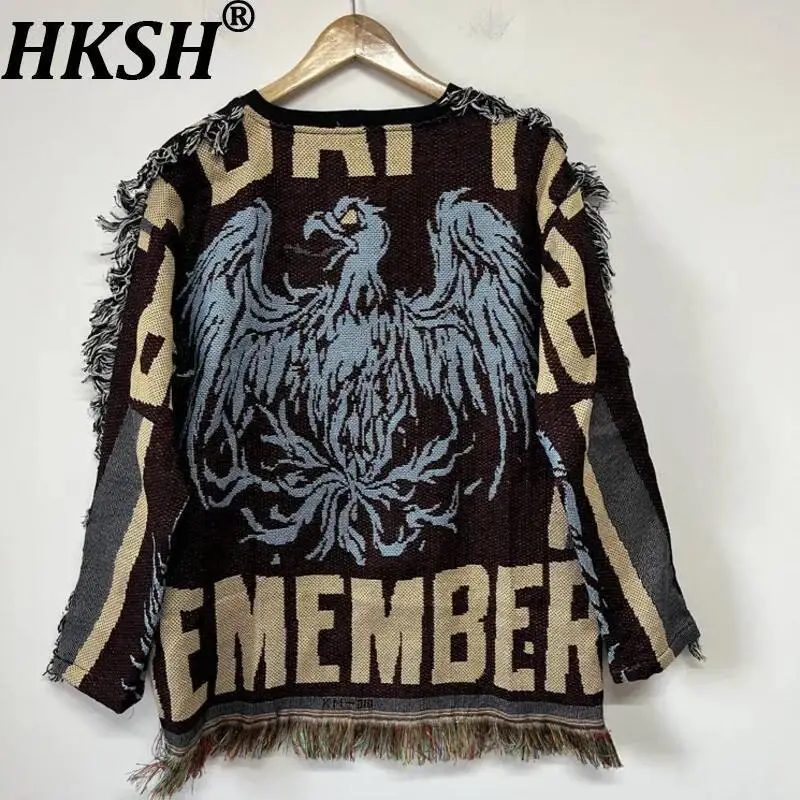 HKSH Eagle Letter Jacquard Fringed American Fashion Designer Men's Personalized And Versatile Loose Pullover Hoodie HK10633
HKSH Eagle Letter Jacquard Fringed American Fashion Designer Men's Personalized And Versatile Loose Pullover Hoodie HK10633