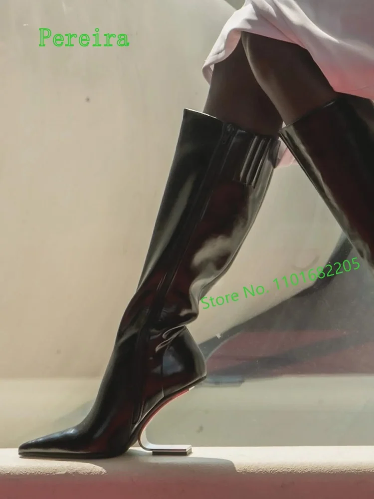 Black Leather Knee High Boots 2024 Women's Winter Solid Pointed Toe Hidden Heel Zipper Party Plus Size Shoes For Footwear
Black Leather Knee High Boots 2024 Women's Winter Solid Pointed Toe Hidden Heel Zipper Party Plus Size Shoes For Footwear