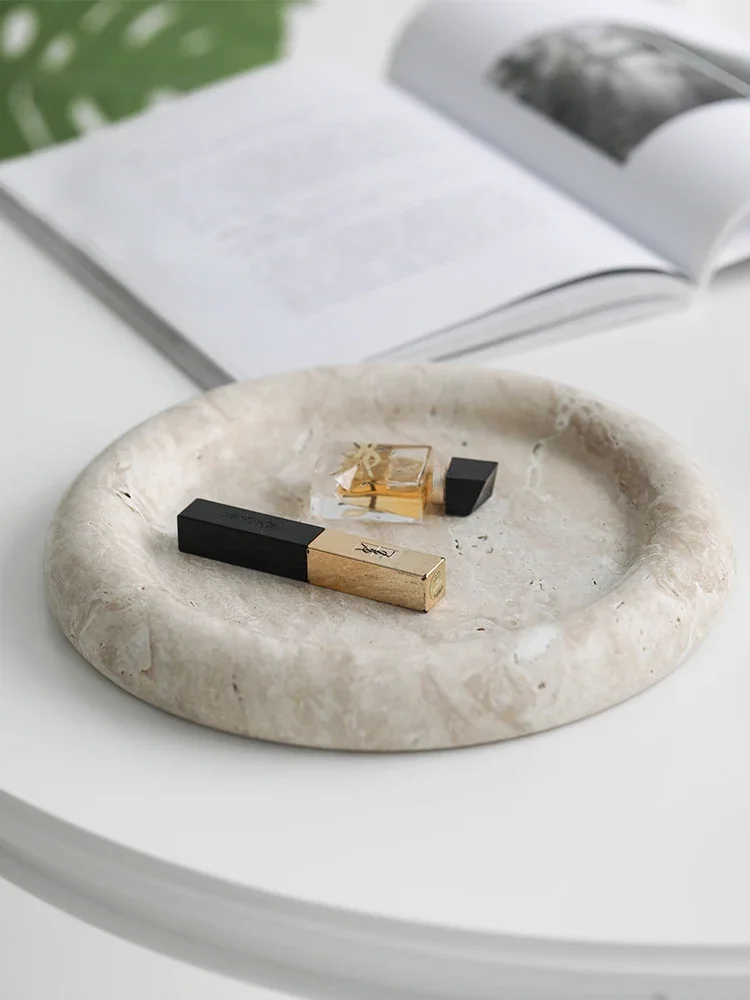 Trending Beige Travertine Serving Tray Home Decor Vintage Bathroom Vanity Tray Decorative Round Jewelry Plate
Trending Beige Travertine Serving Tray Home Decor Vintage Bathroom Vanity Tray Decorative Round Jewelry Plate