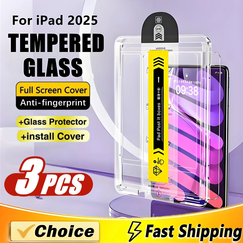 3PCS Easy Instal Tool Tempered Glass For iPad Pro 13 11 10 12.9 M4 M3 M2 10t 9t for iPad Air Mini 6 7 Screen Protector Film
3PCS Easy Instal Tool Tempered Glass For iPad Pro 13 11 10 12.9 M4 M3 M2 10t 9t for iPad Air Mini 6 7 Screen Protector Film