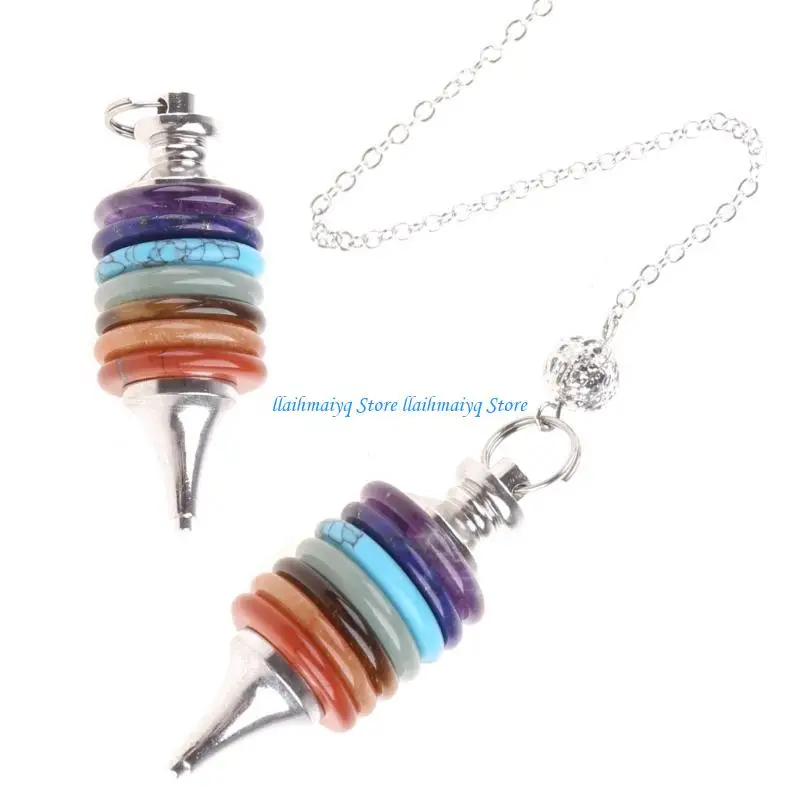 573B 7 Reiki Healing Crystals Pendulum Energy Point Stone Pendant for Dowsing Divination Balancing Fashion Jewelry
573B 7 Reiki Healing Crystals Pendulum Energy Point Stone Pendant for Dowsing Divination Balancing Fashion Jewelry