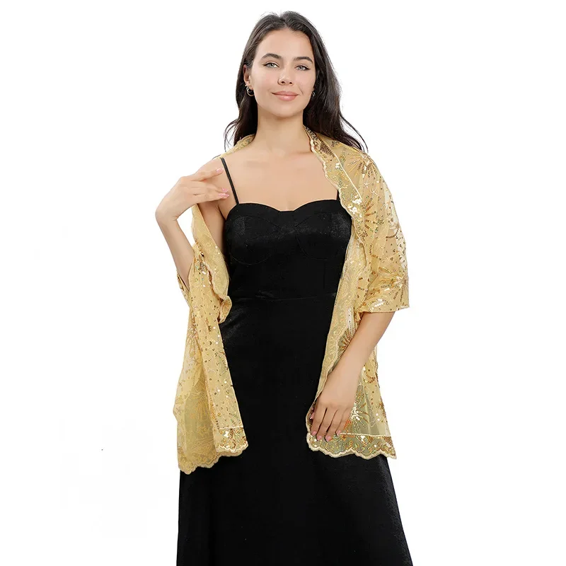Hollow Pure Color Sequins Evening Dress Shawl Bridal Bridesmaid Wedding Boleros Capes Lady Party Shawls Wraps Shoulder Scarf
Hollow Pure Color Sequins Evening Dress Shawl Bridal Bridesmaid Wedding Boleros Capes Lady Party Shawls Wraps Shoulder Scarf