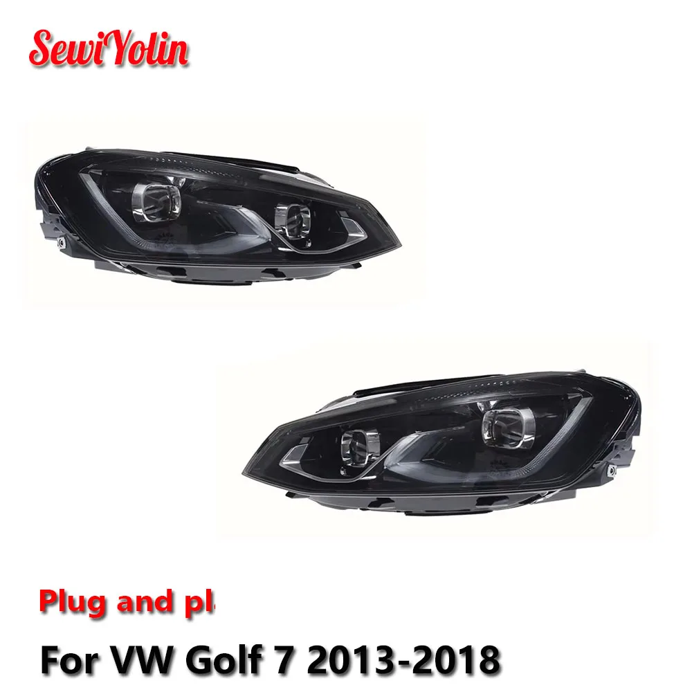 Автомобильные светодиодные фары в сборе для VW Golf 7 2013-2018, авто противотуманные фары DRL, стоп-сигнал, указатель поворота, Plug and Play
Автомобильные светодиодные фары в сборе для VW Golf 7 2013-2018, авто противотуманные фары DRL, стоп-сигнал, указатель поворота, Plug and Play