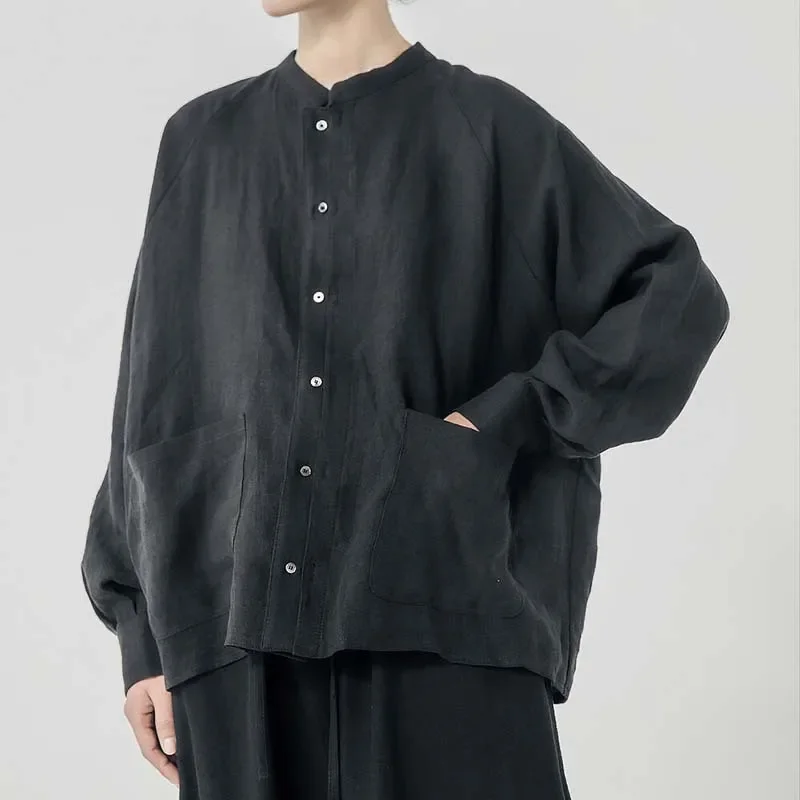 Harajuku 100% Linen Shirt Women Tops Vintage Luxury Turn-down Collar Long Sleeve Black Shirts Pockets Streetwear Female Blouse
Harajuku 100% Linen Shirt Women Tops Vintage Luxury Turn-down Collar Long Sleeve Black Shirts Pockets Streetwear Female Blouse