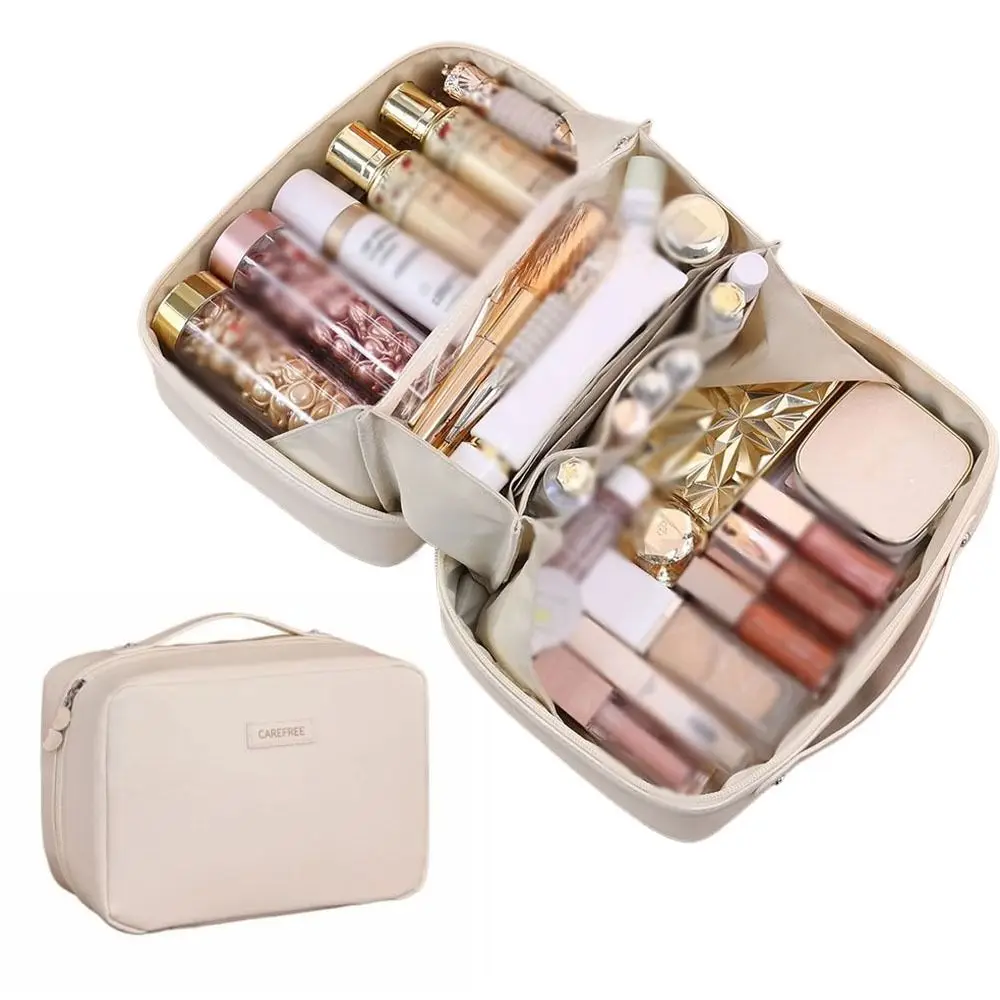 Portable Women's Makeup Bag Waterproof Large Capacity Skin Care Wash Bag Convenient PU Leather Toiletry Storage Case
Portable Women's Makeup Bag Waterproof Large Capacity Skin Care Wash Bag Convenient PU Leather Toiletry Storage Case