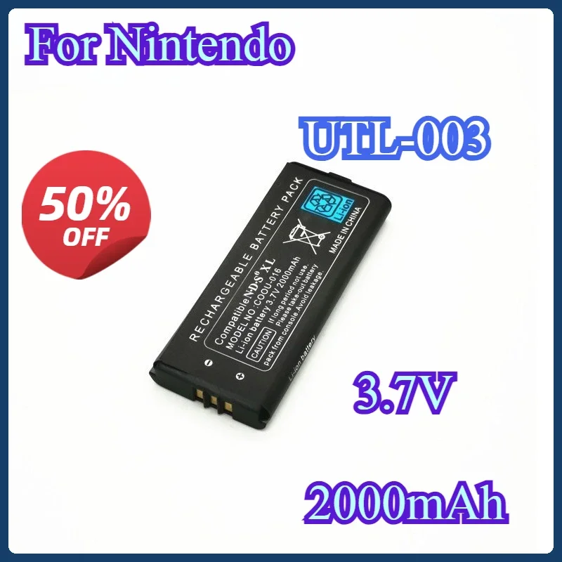 UTL-003 Replacement Battery 3.7V 2000mAh Li-on Battery For Nintendo Ndsi XL Controller Game Utl003 Console Rechargeable Battery
UTL-003 Replacement Battery 3.7V 2000mAh Li-on Battery For Nintendo Ndsi XL Controller Game Utl003 Console Rechargeable Battery