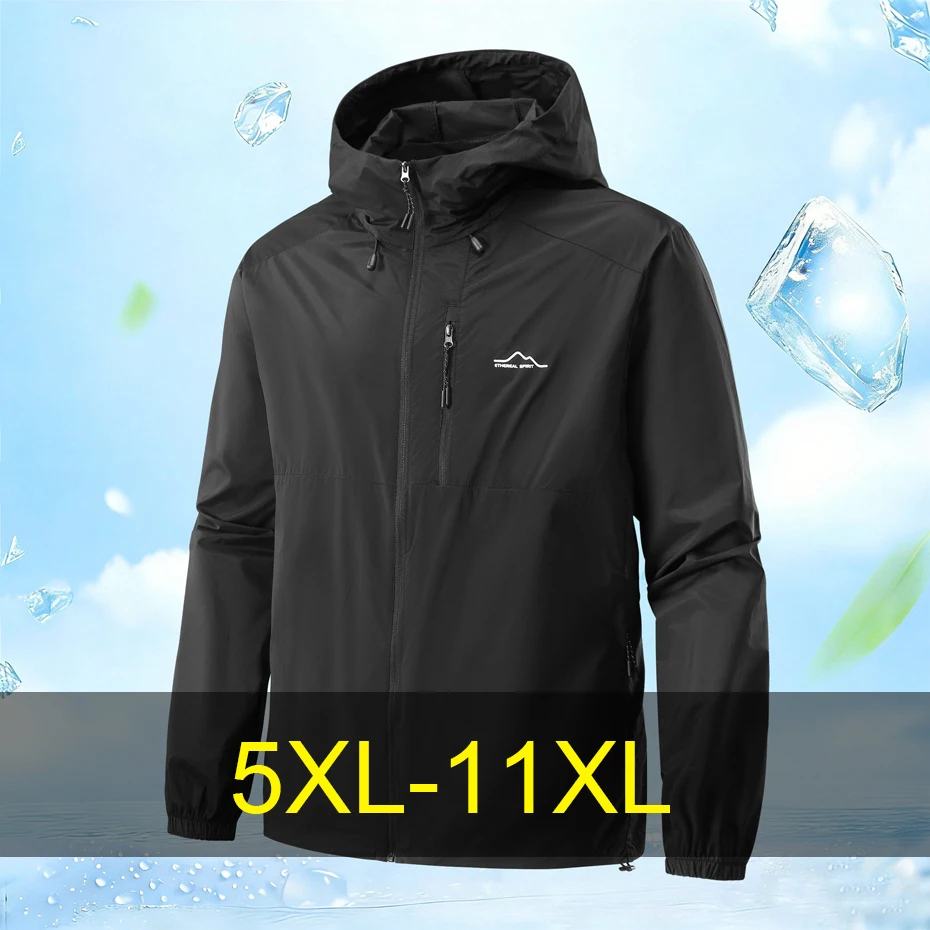 Summer Thin Jacket Men 11XL 10XL Plus Size Sunscreen Jacket Breathable Fashion Casual Cool Jackets Male Big Size
Summer Thin Jacket Men 11XL 10XL Plus Size Sunscreen Jacket Breathable Fashion Casual Cool Jackets Male Big Size