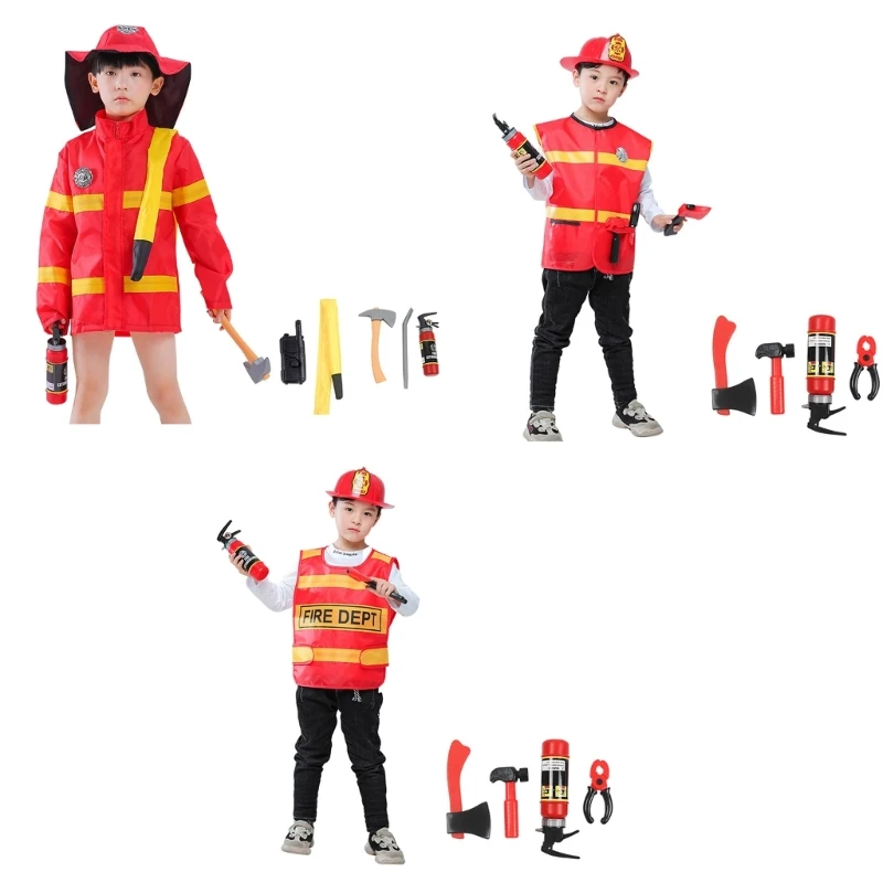 Boys Firefighter Dress Up Clothes Kids Firefighter Costume for Halloween Cosplay
Boys Firefighter Dress Up Clothes Kids Firefighter Costume for Halloween Cosplay