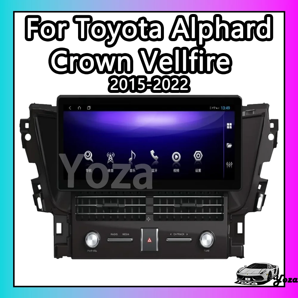 Автомобильный радиоприемник Yoza Carplay для Toyota Alphard Crown Vellfire 2015-2022, Android 11, сенсорный экран, мультимедиа, GPS-навигация, стерео 4G
Автомобильный радиоприемник Yoza Carplay для Toyota Alphard Crown Vellfire 2015-2022, Android 11, сенсорный экран, мультимедиа, GPS-навигация, стерео 4G