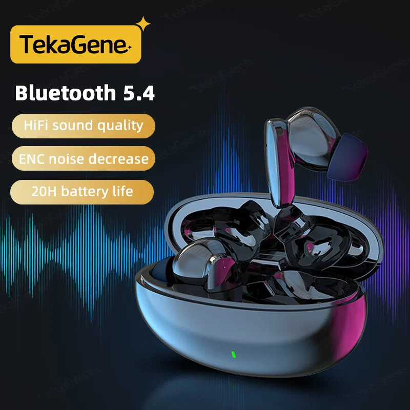 TekaGene TWS Wireless Earphones Bluetooth 5.4 Dual MiC Stereo Noise Reduction Bass HiFi Touch Control Earbuds For iPhone Samsung
TekaGene TWS Wireless Earphones Bluetooth 5.4 Dual MiC Stereo Noise Reduction Bass HiFi Touch Control Earbuds For iPhone Samsung