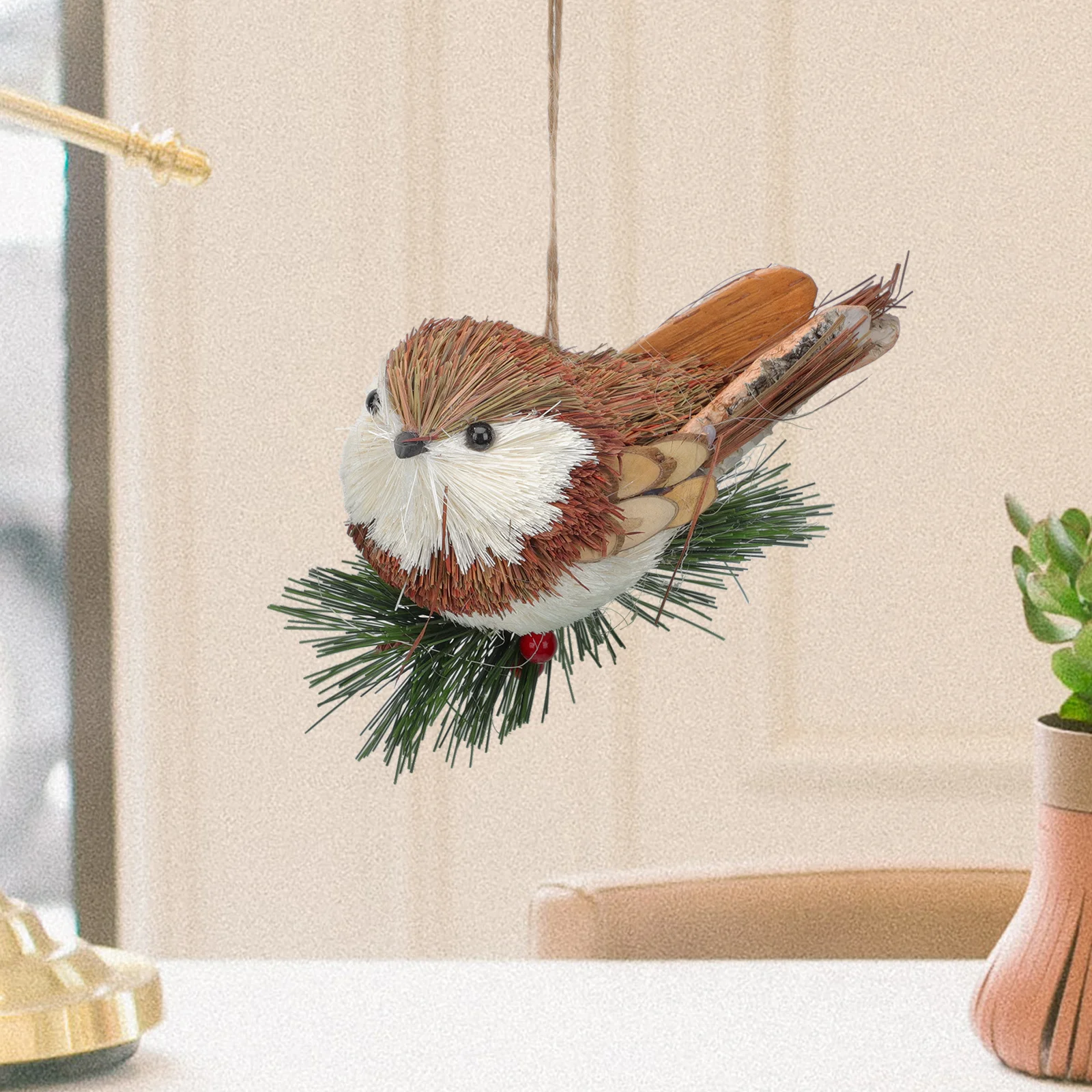 1Pcs Straw Bird Hanging Pendant Hand-Made Outdoor Yard Decoration Hanging Ornament Hand-Made Bird Decoration 
1Pcs Straw Bird Hanging Pendant Hand-Made Outdoor Yard Decoration Hanging Ornament Hand-Made Bird Decoration