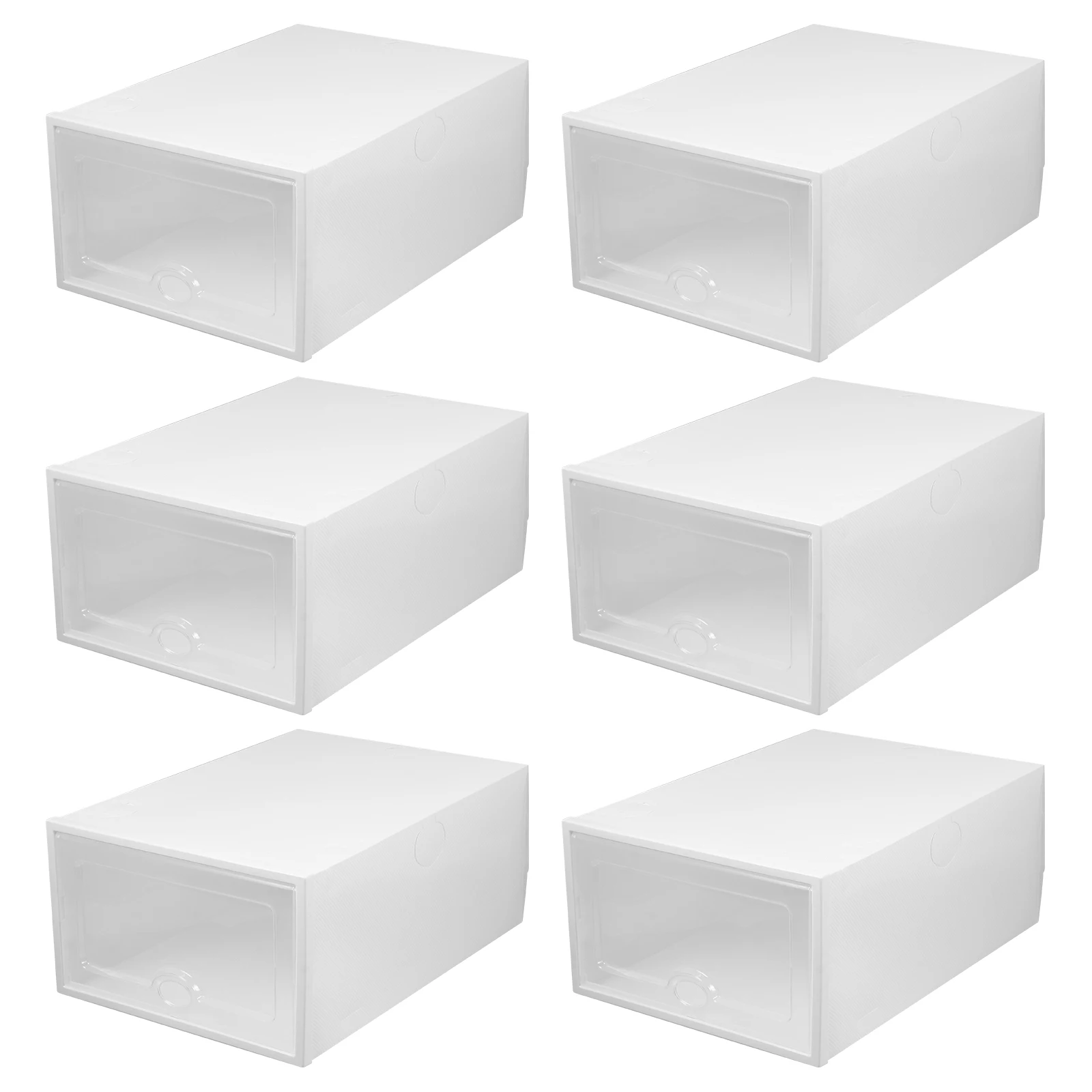 6Pcs White Transparent Plastic Shoes Storage Boxes With Lids Dust Proof Water Resistant For Home Store Hotel
6Pcs White Transparent Plastic Shoes Storage Boxes With Lids Dust Proof Water Resistant For Home Store Hotel