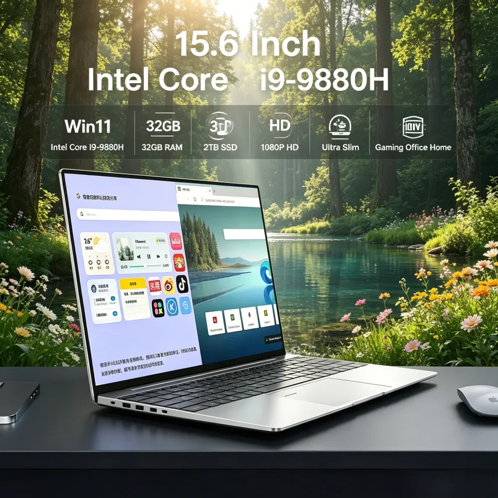 New 15.6 Inch Laptop Intel Core i9-9880H Win11 32GB RAM 2TB SSD 1080P HD Ultra Slim Gaming Office Home Notebook
New 15.6 Inch Laptop Intel Core i9-9880H Win11 32GB RAM 2TB SSD 1080P HD Ultra Slim Gaming Office Home Notebook