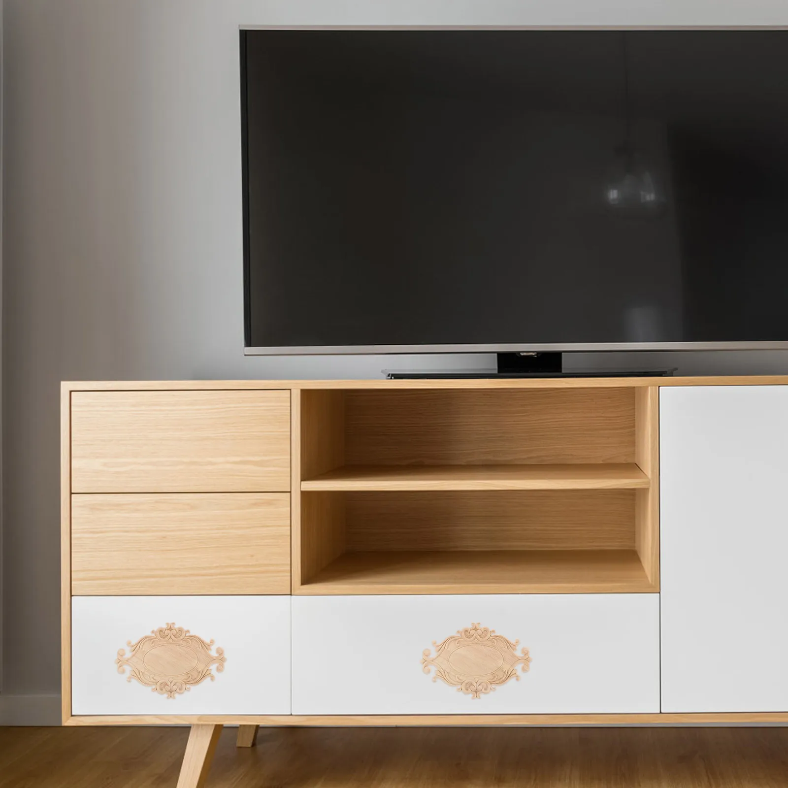 2Pcs Wood Carved Onlay Applique Decorative Furniture Door Cabinet Window Home Decor Carving Natural Wooden Unpainted Frame
2Pcs Wood Carved Onlay Applique Decorative Furniture Door Cabinet Window Home Decor Carving Natural Wooden Unpainted Frame