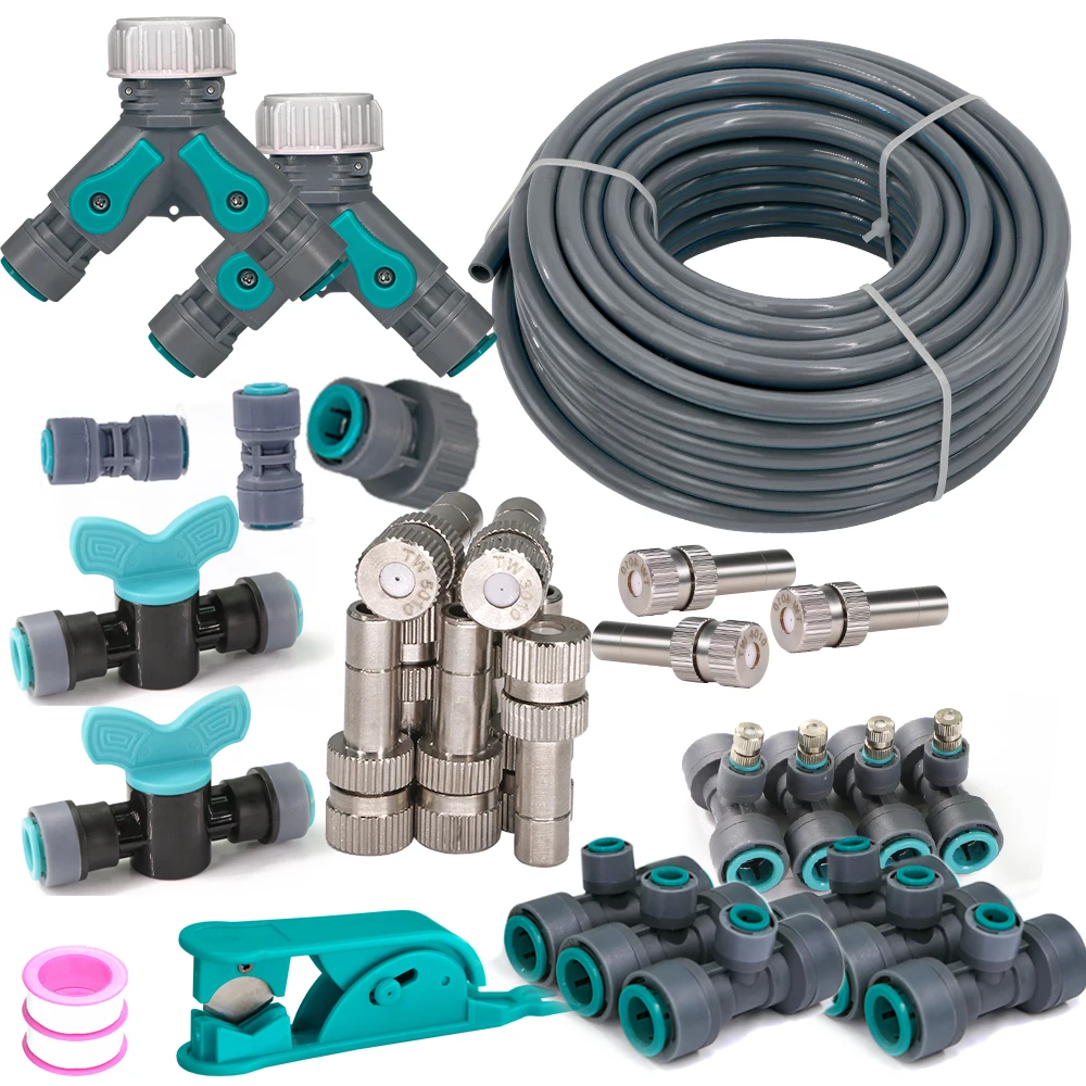 Newly upgraded 3/8 "PE Hose Low Pressure Spray Nozzle Automatic Watering System Outdoor Garden Farm Plants 8/12mm Misting Coolin
Newly upgraded 3/8 "PE Hose Low Pressure Spray Nozzle Automatic Watering System Outdoor Garden Farm Plants 8/12mm Misting Coolin